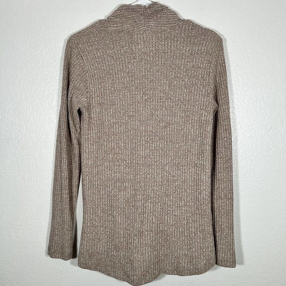 Anthropologie Akemi + Kin Woodruff‎ Waffle Knit Wrap Top Size Small Brown - Picture 3 of 6